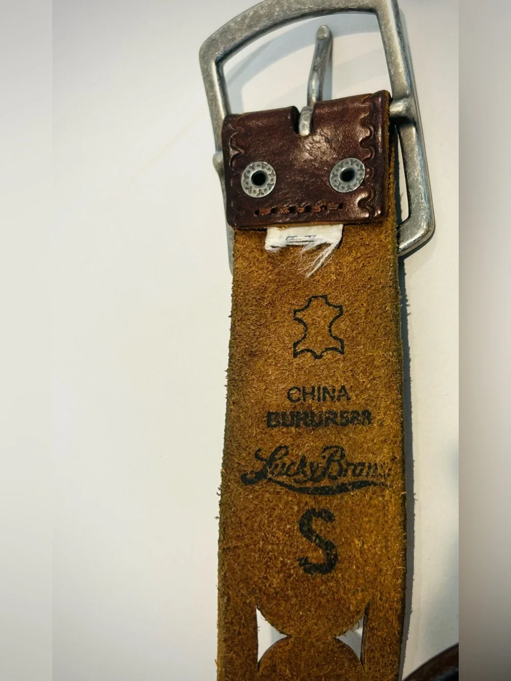 Lucky brand brown leather belt sz S